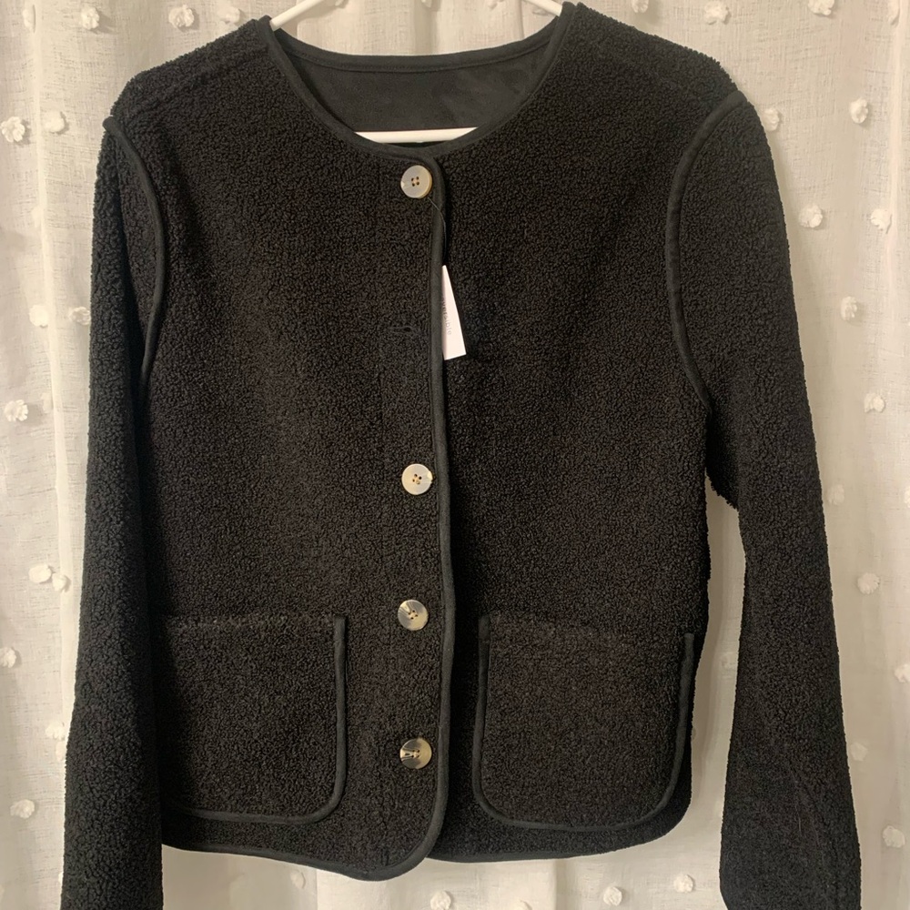Women's Black sherpa jacket